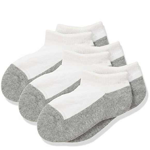 Jefferies Unisex Child Seamless Sport Low Cut Half Cushion 3 Pk - White/Grey - Picture 1 of 1